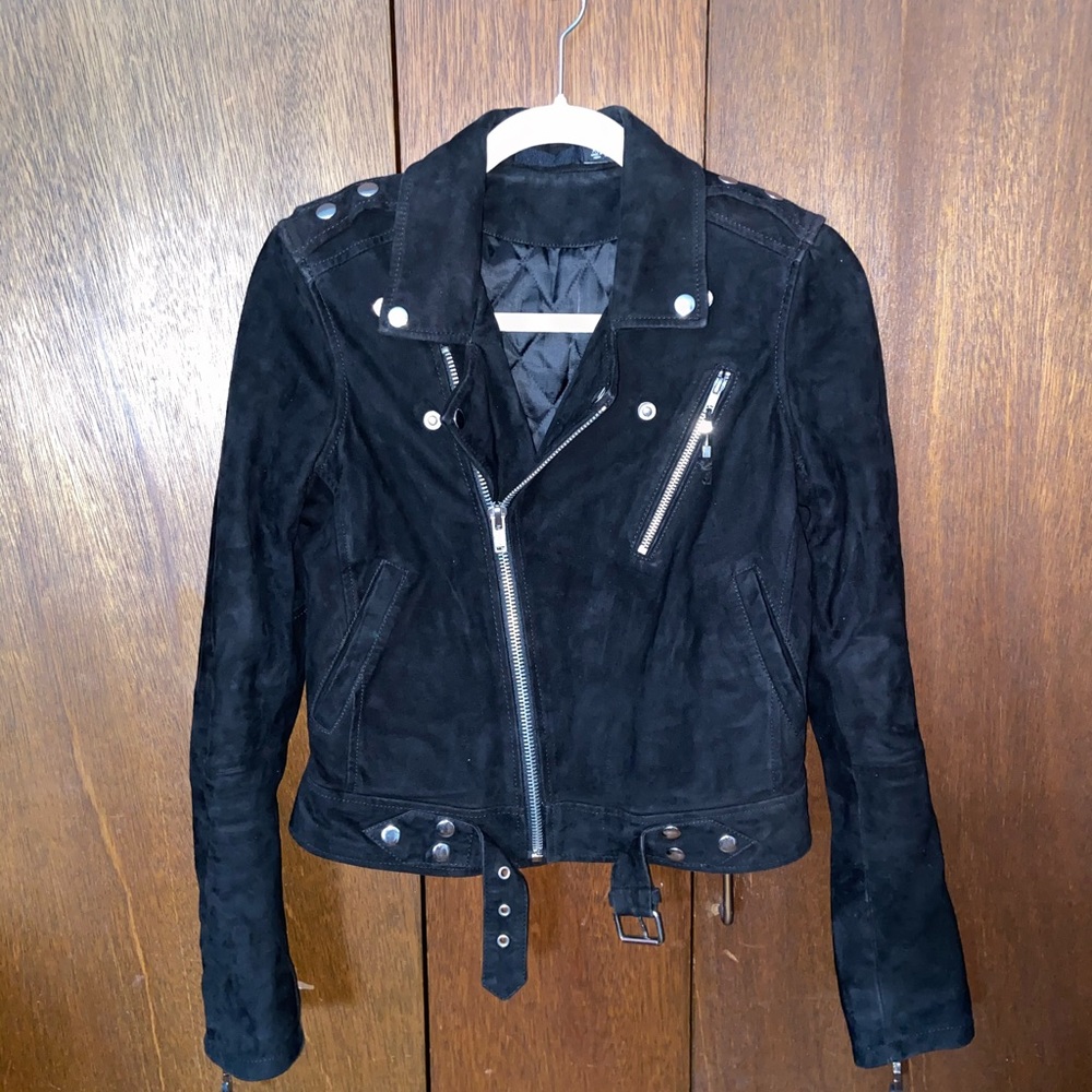 Suede leather jacket